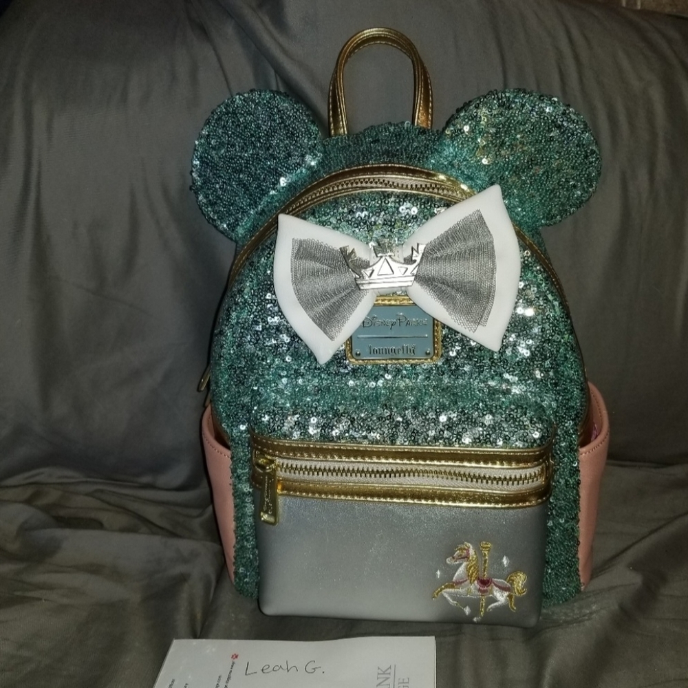 Disney Loungefly MMMA King Arthur Carousel July Backpack BNWTS
